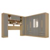 Guarda-Roupa Casal Modulado Andorra 11 Portas 4 Gavetas com Espelho Jequitibá/Granizo - Pnr Móveis