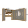 Guarda-Roupa Casal Modulado Andorra 11 Portas 4 Gavetas com Espelho Jequitibá/Granizo - Pnr Móveis