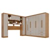 Guarda-Roupa Casal Modulado Andorra 11 Portas 4 Gavetas Cinamomo/Off White - Pnr Móveis
