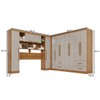 Guarda-Roupa Casal Modulado Andorra 11 Portas 4 Gavetas Cinamomo/Off White - Pnr Móveis