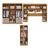 Guarda-Roupa Casal Modulado Andorra 11 Portas 4 Gavetas Cinamomo/Off White - Pnr Móveis