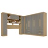 Guarda-Roupa Casal Modulado Andorra 11 Portas 4 Gavetas Jequitibá/Granizo - Pnr Móveis
