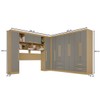 Guarda-Roupa Casal Modulado Andorra 11 Portas 4 Gavetas Jequitibá/Granizo - Pnr Móveis