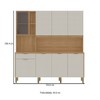 Cozinha Compacta Nature 8 Portas 1 Gaveta Freijó/Soft - Kits Paraná