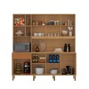Cozinha Compacta Nature 8 Portas 1 Gaveta Freijó/Caramelo - Kits Paraná