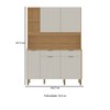 Armário de Cozinha 144,7 Cm Flora 5 Portas 2 Gavetas Freijó/Soft - Kits Paraná
