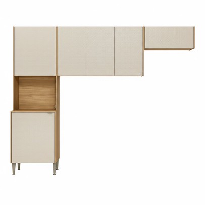 Cozinha Compacta Soul 6 Portas Freijó/Soft - Kits Paraná