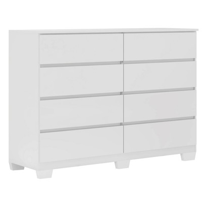 Cômoda Sintra 8 Gavetas com Pés Branco  - Demobile