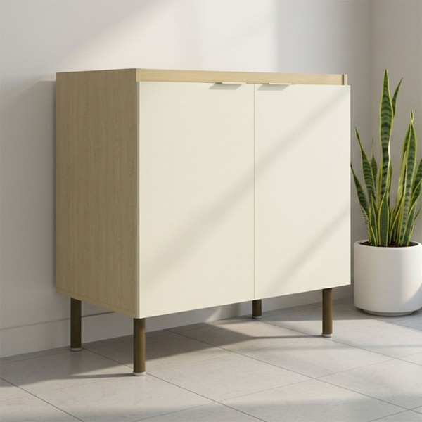 Balcão de Cozinha 80 Cm Nanda 2 Portas Nature/Arenas - Tecno Mobili