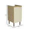 Balcão de Cozinha 40 Cm Nanda 1 Porta Nature/Arenas - Tecno Mobili