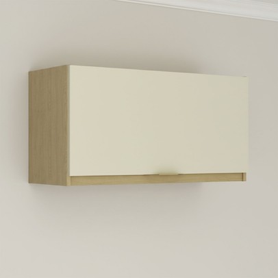 Armário Aéreo Cozinha 80 Cm Nanda 1 Porta Nature/Arenas - Tecno Mobili