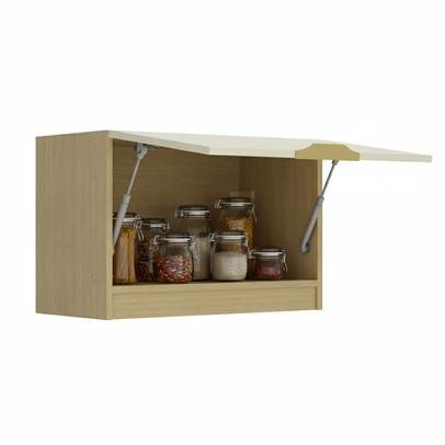 Armário Aéreo Cozinha 60 Cm Nanda 1 Porta Nature/Arenas - Tecno Mobili