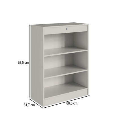 Estante para Livros Lock 2 Portas Arenas - Art In Móveis