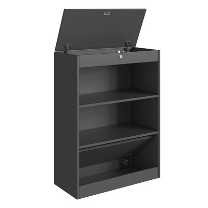 Estante para Livros Lock 2 Portas Grafite - Art In Móveis