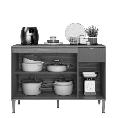 Balcão de Cozinha 120 Cm Soul 3 Portas 1 Gaveta Freijó/Gris - Kits Paraná