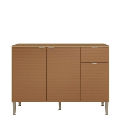 Balcão de Cozinha 120 Cm Soul 3 Portas 1 Gaveta Freijó/Caramelo - Kits Paraná