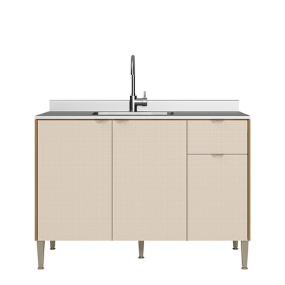 Balcão de Cozinha para Pia 120 Cm Soul 3 Portas 1 Gaveta Freijó/Soft - Kits Paraná