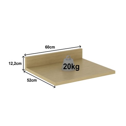 Tampo para Balcão 60 Cm Nanda Nature - Tecno Mobili