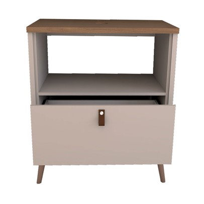 Armário de Banheiro Flandre 60 Cm 1 Porta e 1 Gaveta 100% Mdf Capuccino/Freijó - Panorama Móveis