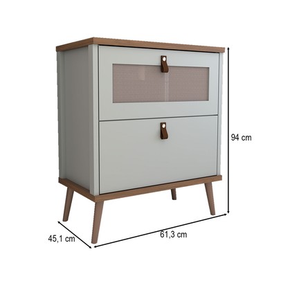 Armário de Banheiro Flandre 60 Cm 1 Porta e 1 Gaveta 100% Mdf Pistache/Freijó - Panorama Móveis