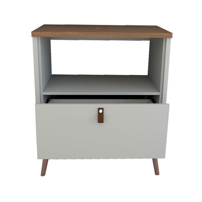 Armário de Banheiro Flandre 60 Cm 1 Porta e 1 Gaveta 100% Mdf Pistache/Freijó - Panorama Móveis