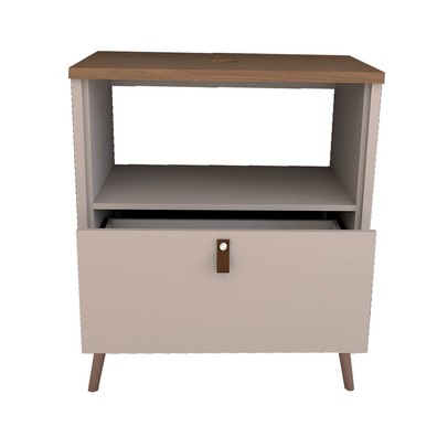 Armário de Banheiro Flandre 80 Cm 1 Porta e 1 Gaveta 100% Mdf Capuccino/Freijó - Panorama Móveis