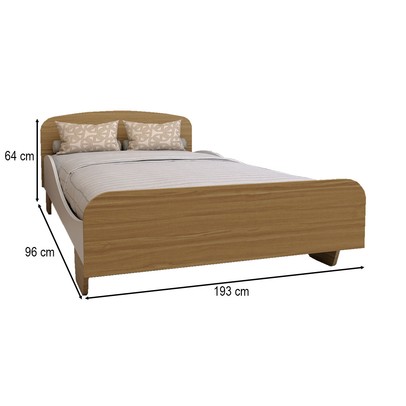Cama Infantil Sonho 100% Mdf Branco Brilho/Amêndoa - Panorama Móveis