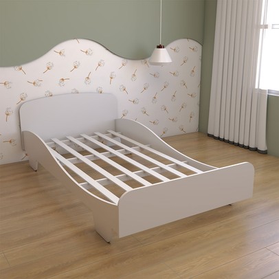 Cama Infantil Sonho 100% Mdf Branco Brilho - Panorama Móveis