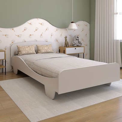 Cama Infantil Sonho 100% Mdf Branco Brilho - Panorama Móveis