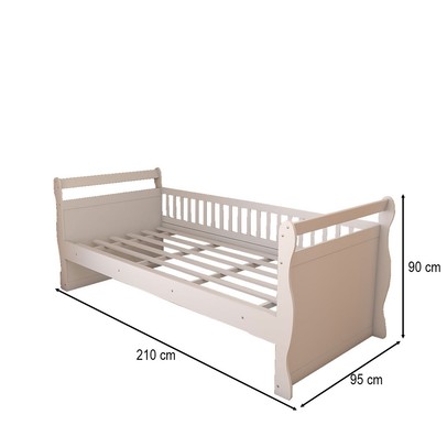 Cama Infantil Mary 100% Mdf Branco Brilho - Panorama Móveis