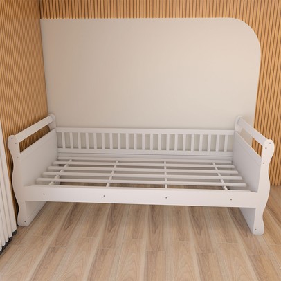 Cama Infantil Mary 100% Mdf Branco Brilho - Panorama Móveis