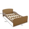 Cama Infantil Luau 100% Mdf Branco Bilho/Amêndoa - Panorama Móveis