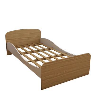 Cama Infantil Luau 100% Mdf Branco Brilho/Amêndoa - Panorama Móveis