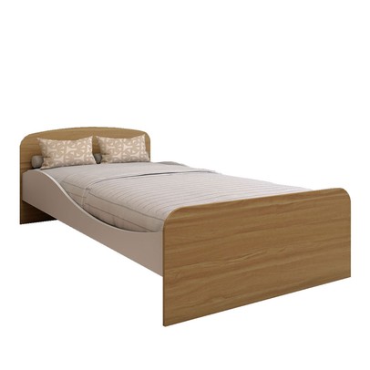 Cama Infantil Luau 100% Mdf Branco Brilho/Amêndoa - Panorama Móveis
