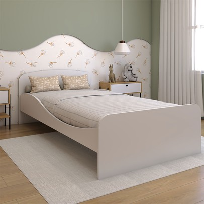 Cama Infantil Luau 100% Mdf Branco Bilho - Panorama Móveis