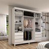 Guarda-Roupa Casal Romenia 4 Portas 6 Gavetas Branco - Panorama Móveis
