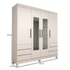 Guarda-Roupa Casal Romenia 4 Portas 6 Gavetas Branco - Panorama Móveis