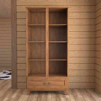 Cristaleira Caen 2 Portas 1 Gaveta Madeira Maciça Ypê - Panorama Móveis