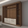 Guarda-Roupa Casal Fortaleza 6 Portas 4 Gavetas Jatoba/Areia - Panorama Móveis