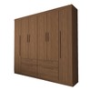 Guarda-Roupa Casal Fortaleza 6 Portas 4 Gavetas Jatoba - Panorama Móveis