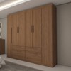 Guarda-Roupa Casal Fortaleza 6 Portas 4 Gavetas Jatoba - Panorama Móveis