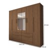Guarda-Roupa Casal Fortaleza 6 Portas 4 Gavetas com Espelho Jatoba - Panorama Móveis