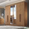 Guarda-Roupa Casal Kylo 6 Portas 8 Gavetas 100% Mdf com Espelho Camaru - Pnr Móves