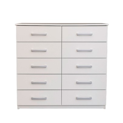 Cômoda Marbela 10 Gavetas Branco - Evidencia Móveis