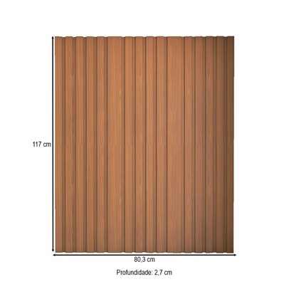 Painel Ripado para TV Aliance 100% Mdf Decoração 80 Cm Freijó/Marrom/Cinanomo - Panorama Móveis