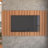 Painel Ripado para TV Aliance 100% Mdf Decoração 100 Cm Freijó/Marrom/Cinanomo - Panorama Móveis