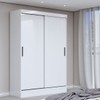 Guarda-Roupa Solteiro Saturno 2 Portas 2 Gavetas Branco - Panorama Móveis