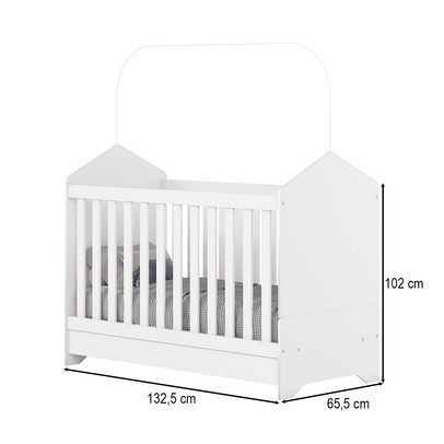 Berço Vanila 3 em 1 Branco - Henn