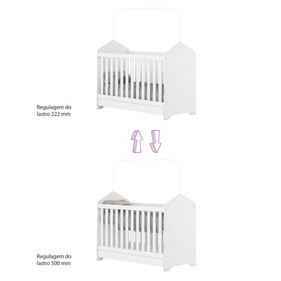 Berço Vanila 3 em 1 Branco - Henn