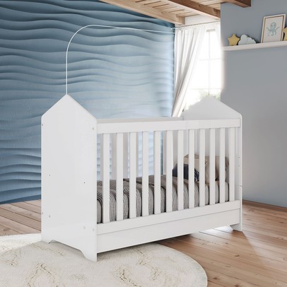 Berço Vanila 3 em 1 Branco - Henn